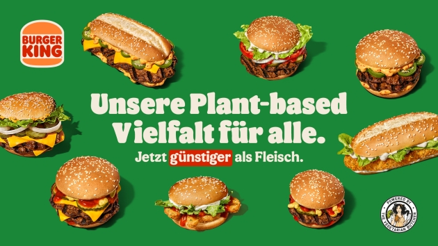 Pflanzenbasierte Produkte bei Burger King jetzt günstiger als Fleisch - Ab sofort kosten die planzenbasierten Pattys bei Burger King 10 Cent weniger - Quelle: Burger King
